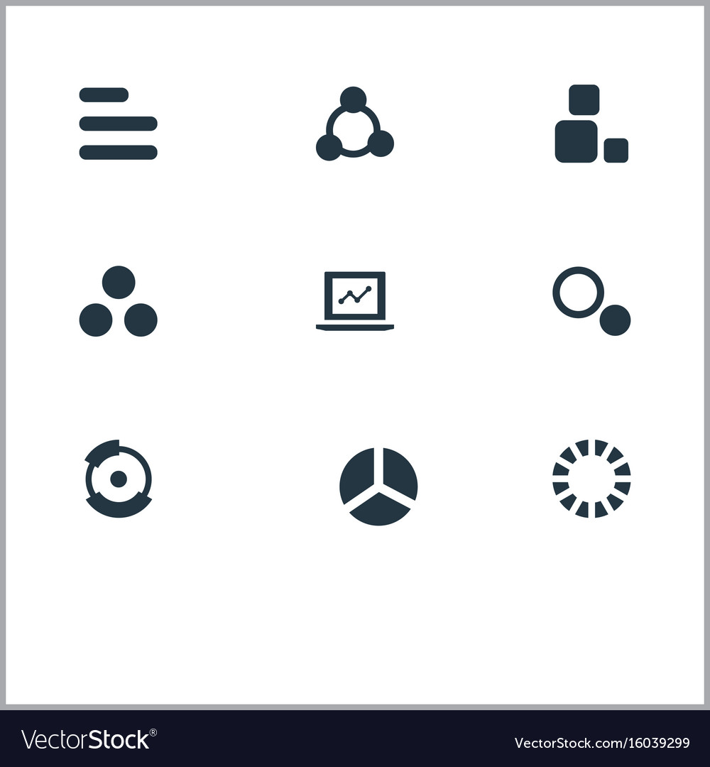 Set of simple chart icons