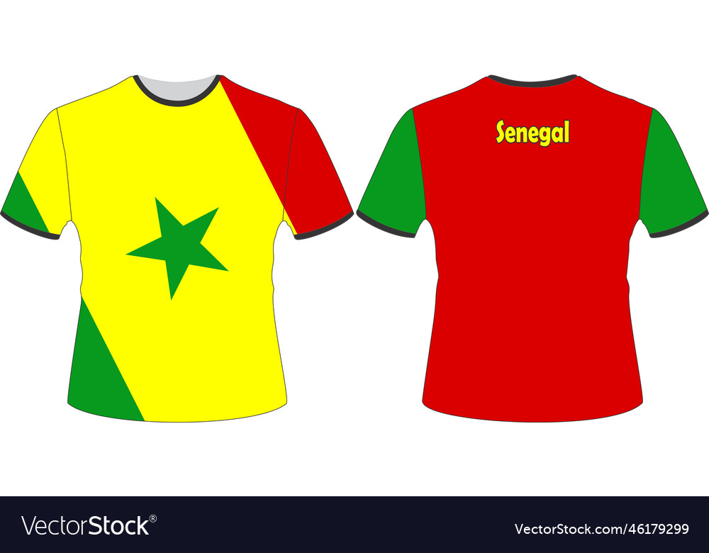 T shirts design with senegal flag