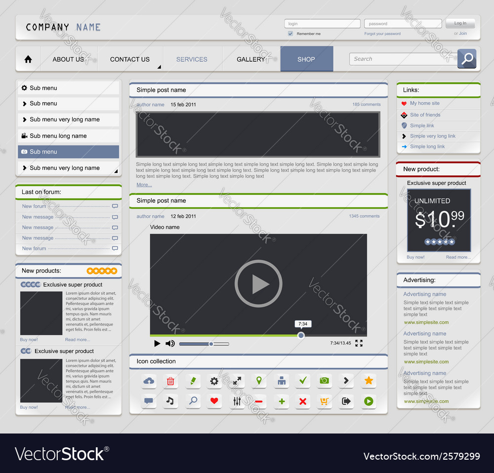 Web design elements set4