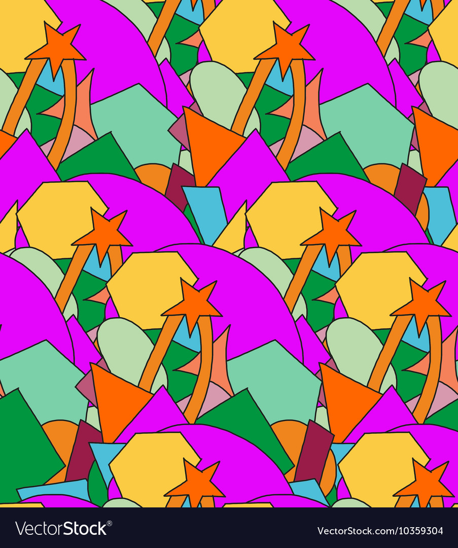 Abstract seamless pattern with geometrical shapes