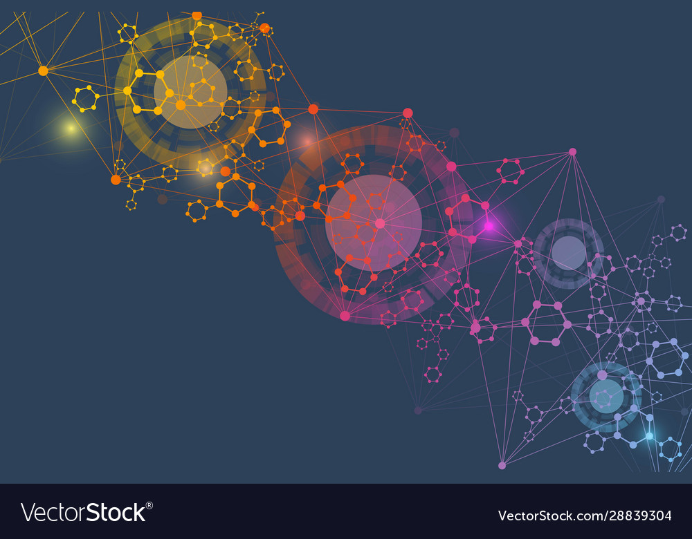 Big data visualization background modern vector image Big data visualization background modern