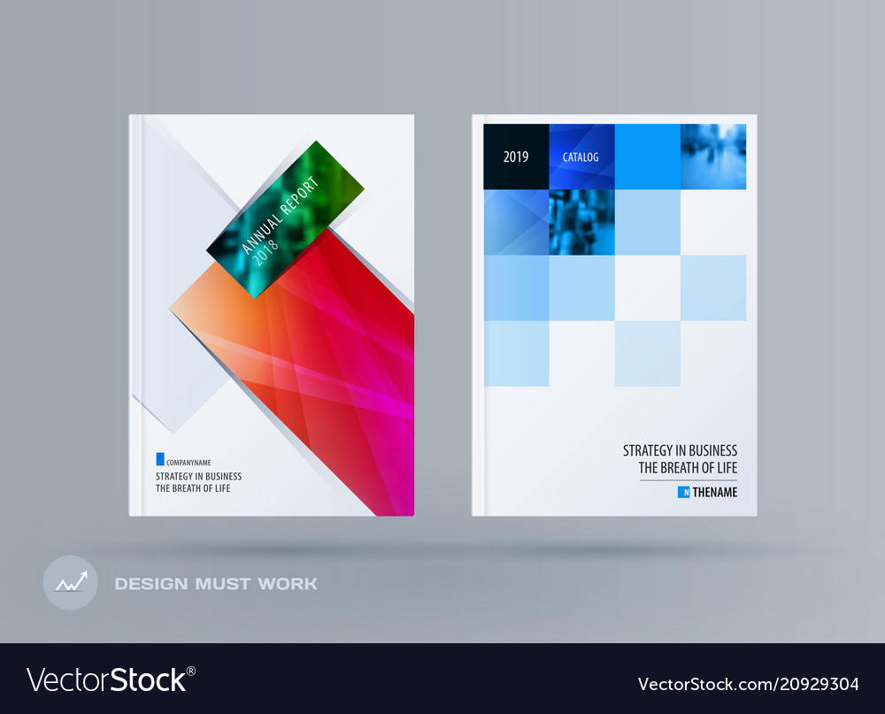 Brochure design rectangular template colourful