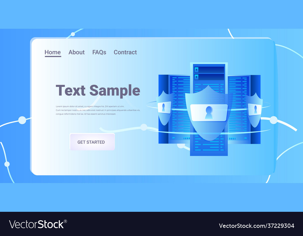 Database server protection big data privacy Vector Image Database server protection big data privacy