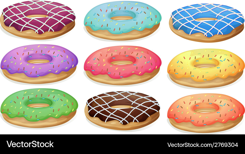 Donuts Royalty Free Vector Image - VectorStock