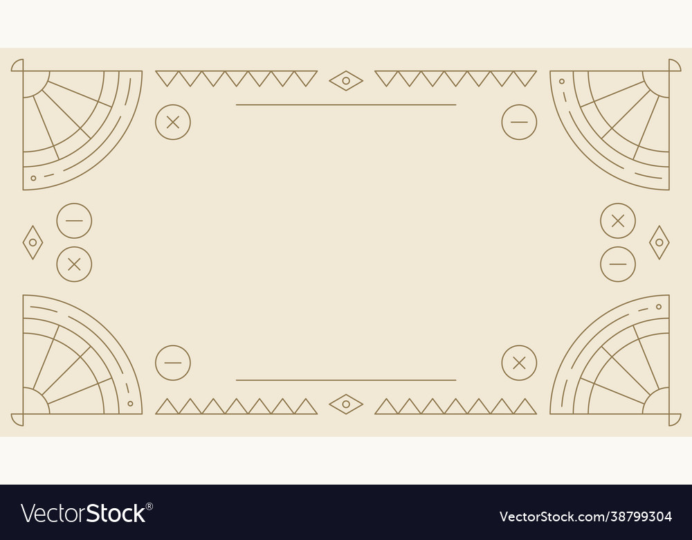 Ethnische geometrische gemusterte Blank beige Rahmen vector image Ethnische geometrische gemusterte Blank beige Rahmen