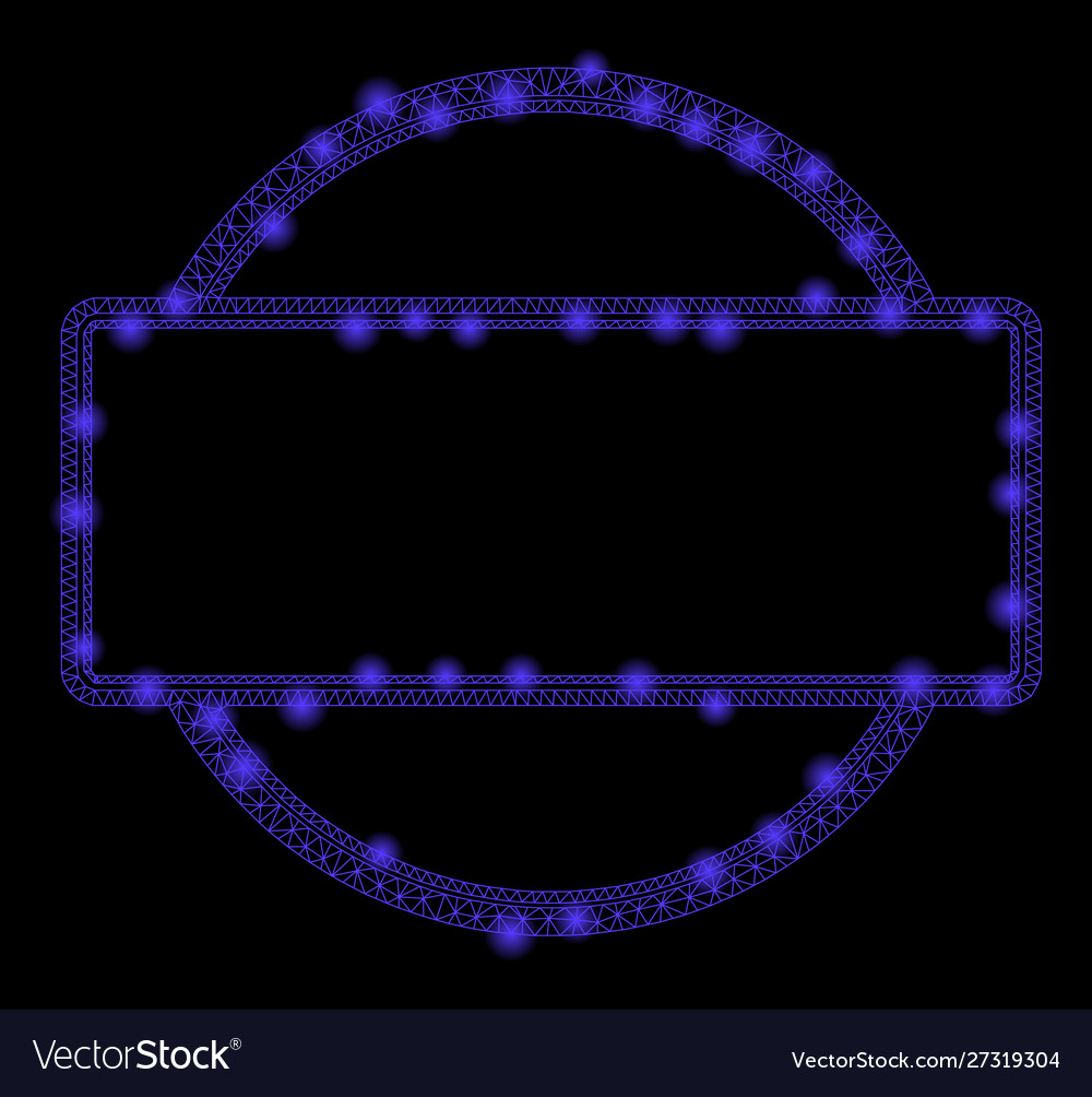Flare mesh wire frame double round and rectangle Vector Image Flare mesh wire frame double round and rectangle