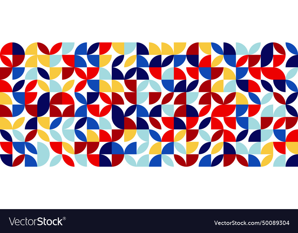 Geometric minimal pattern mosaic simple colorful Vector Image Geometric minimal pattern mosaic simple colorful