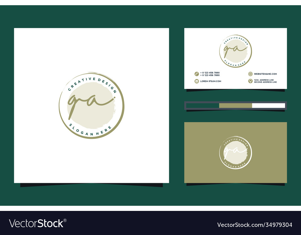 Initial qa feminine logo collections and business