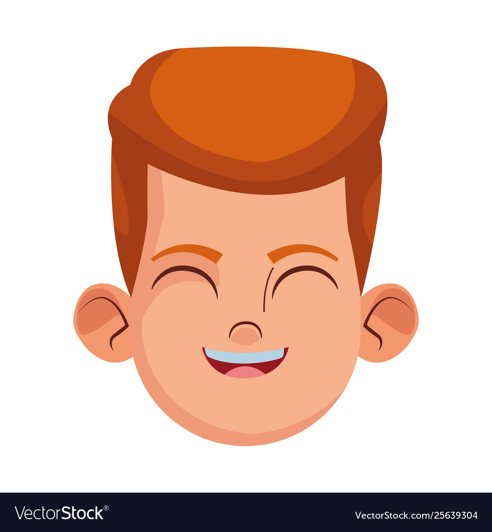 Laughing boy avatar funny kid profile picture Vector Image