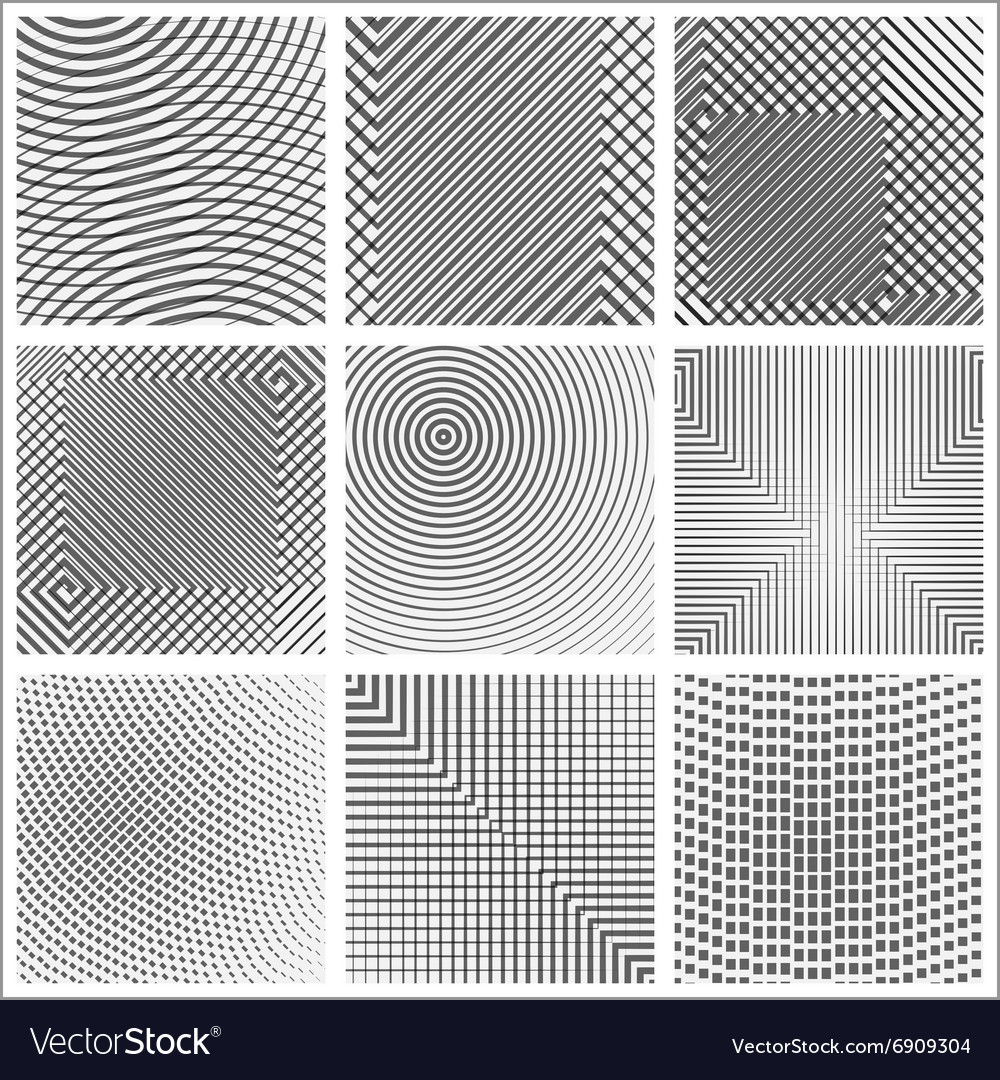 Set of halftone abstract forms