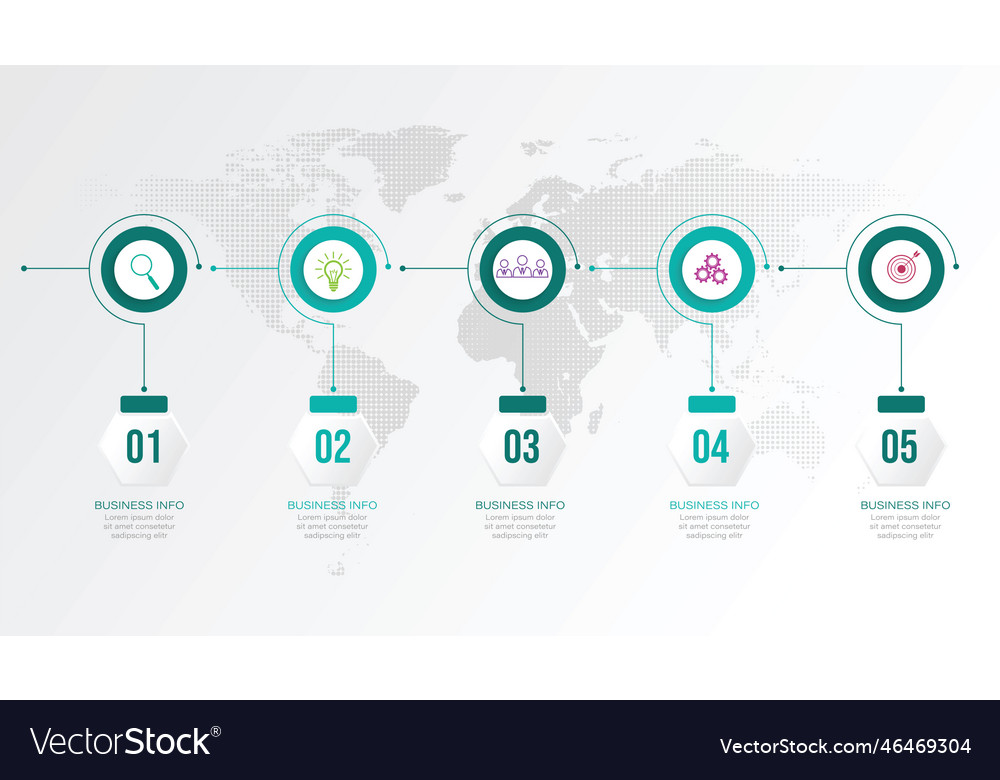 Timeline infographic design element and number