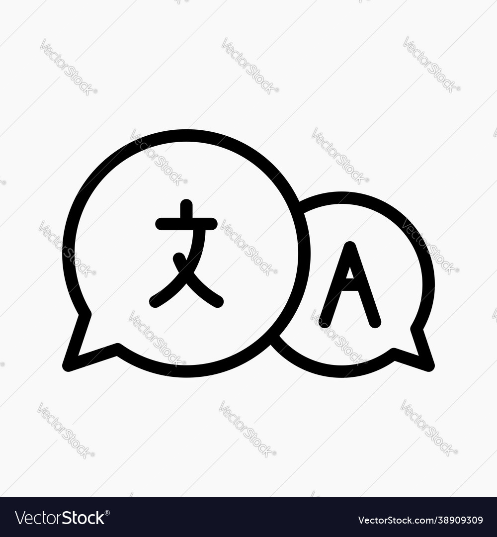 Change language icon isolated on blank background