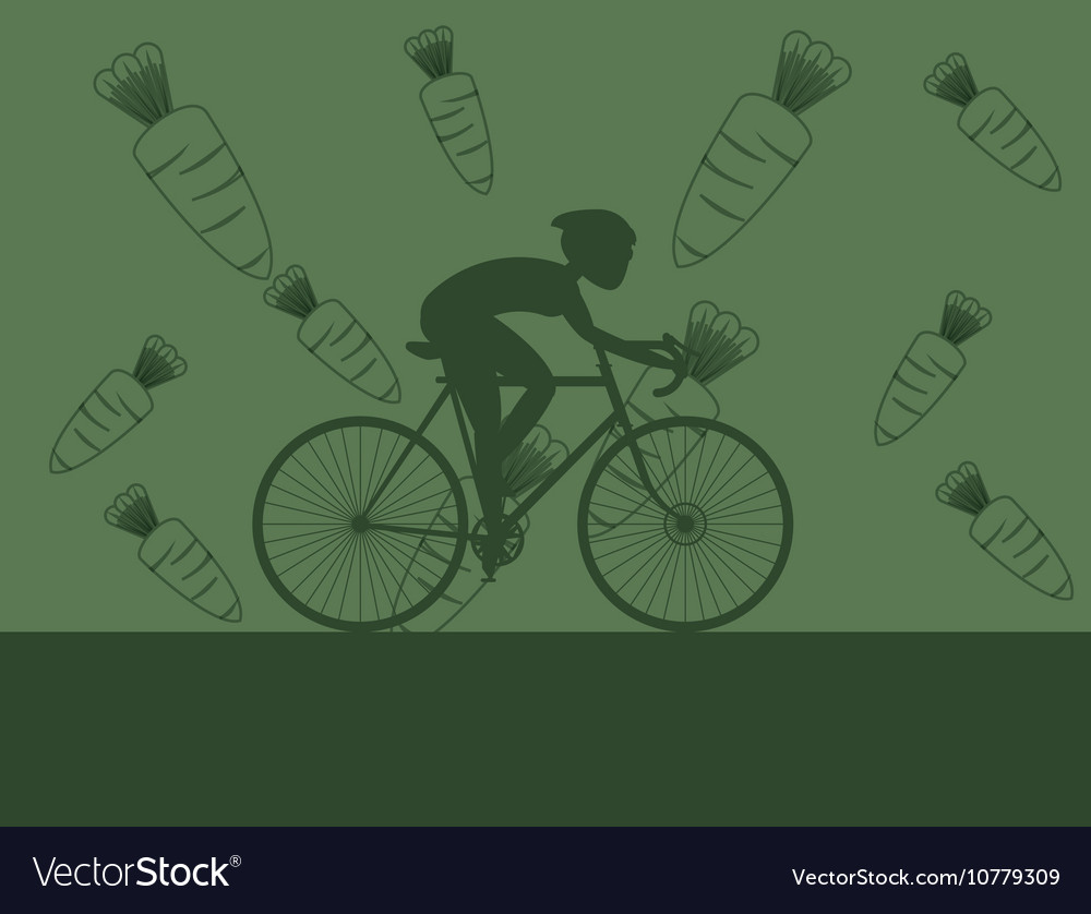 Cyclist with carrot background image