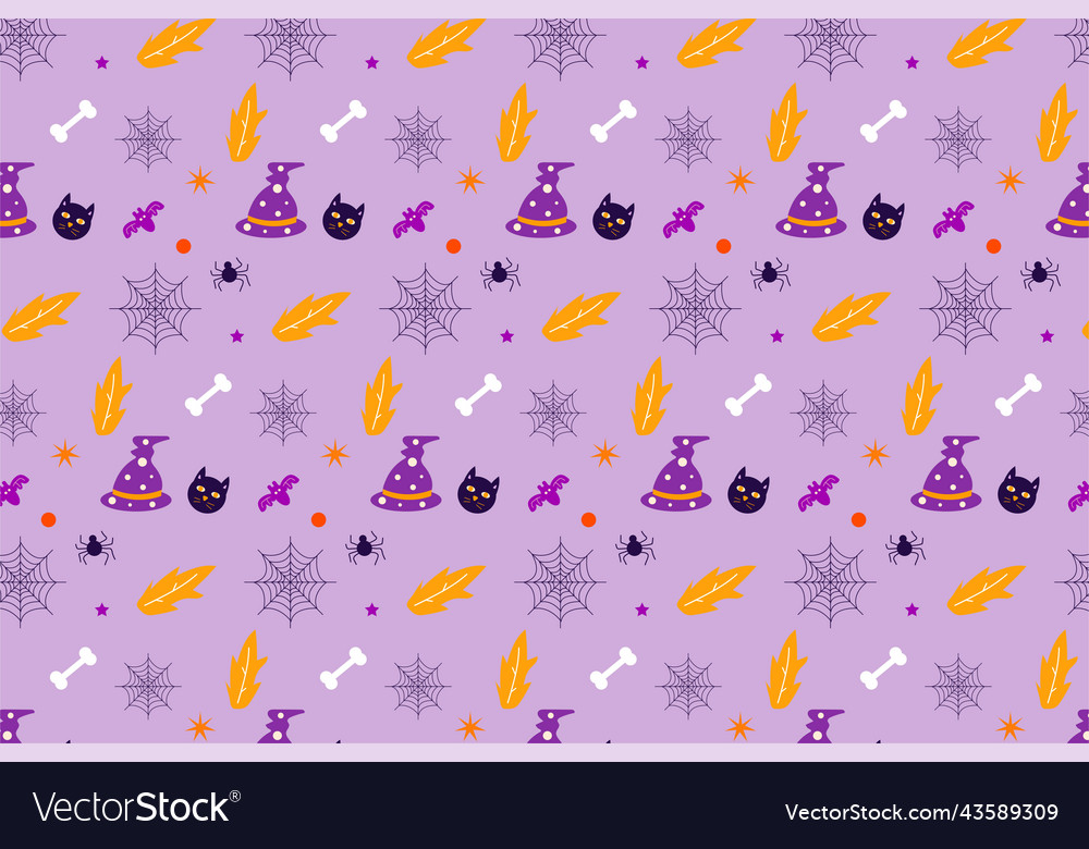 Endless halloween pattern design with abstract