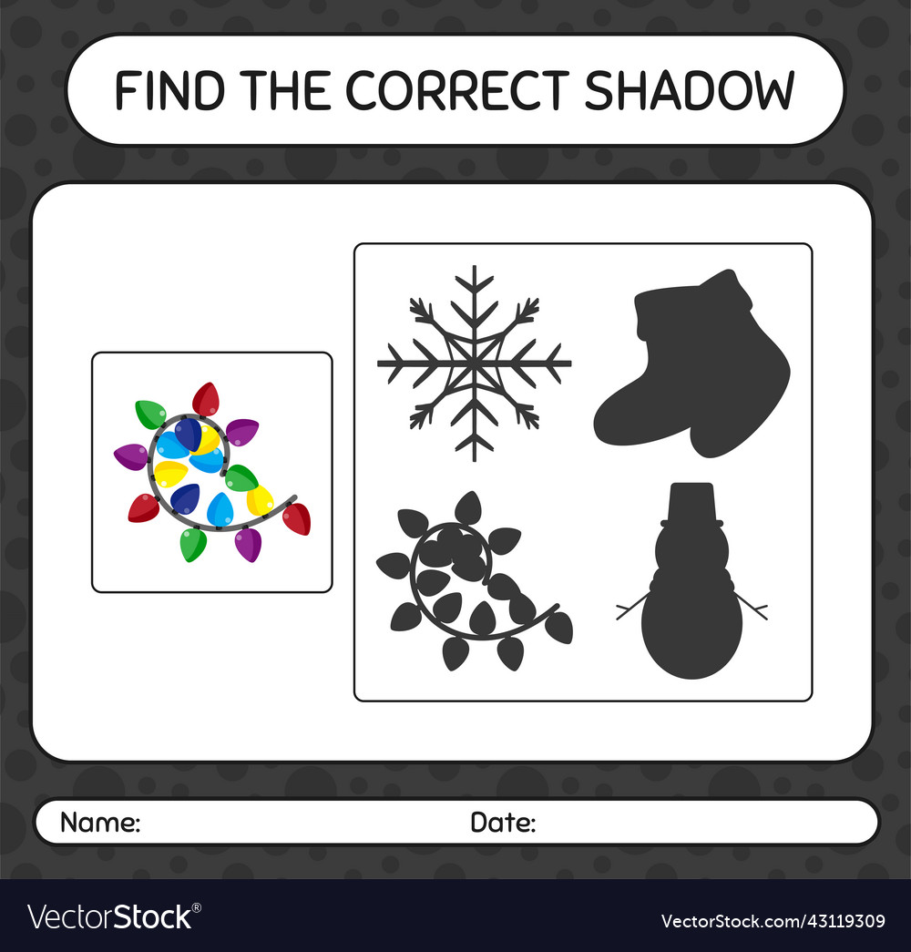 Find the correct shadows game with string light