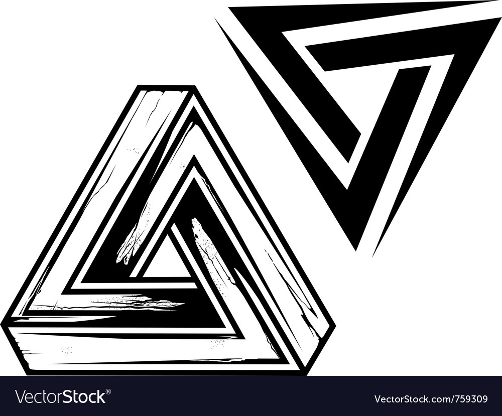 Isolated Black Triangle