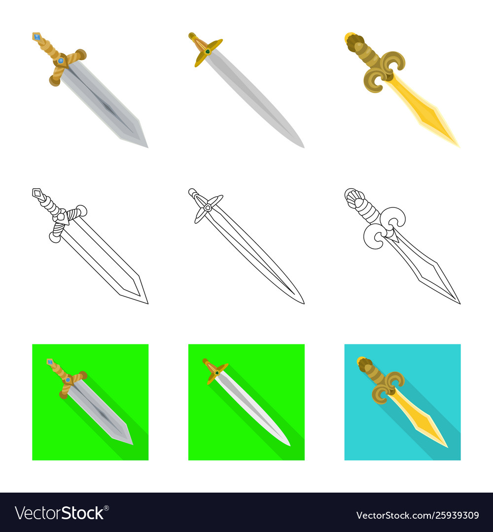 Isolated object game and armor logo collection