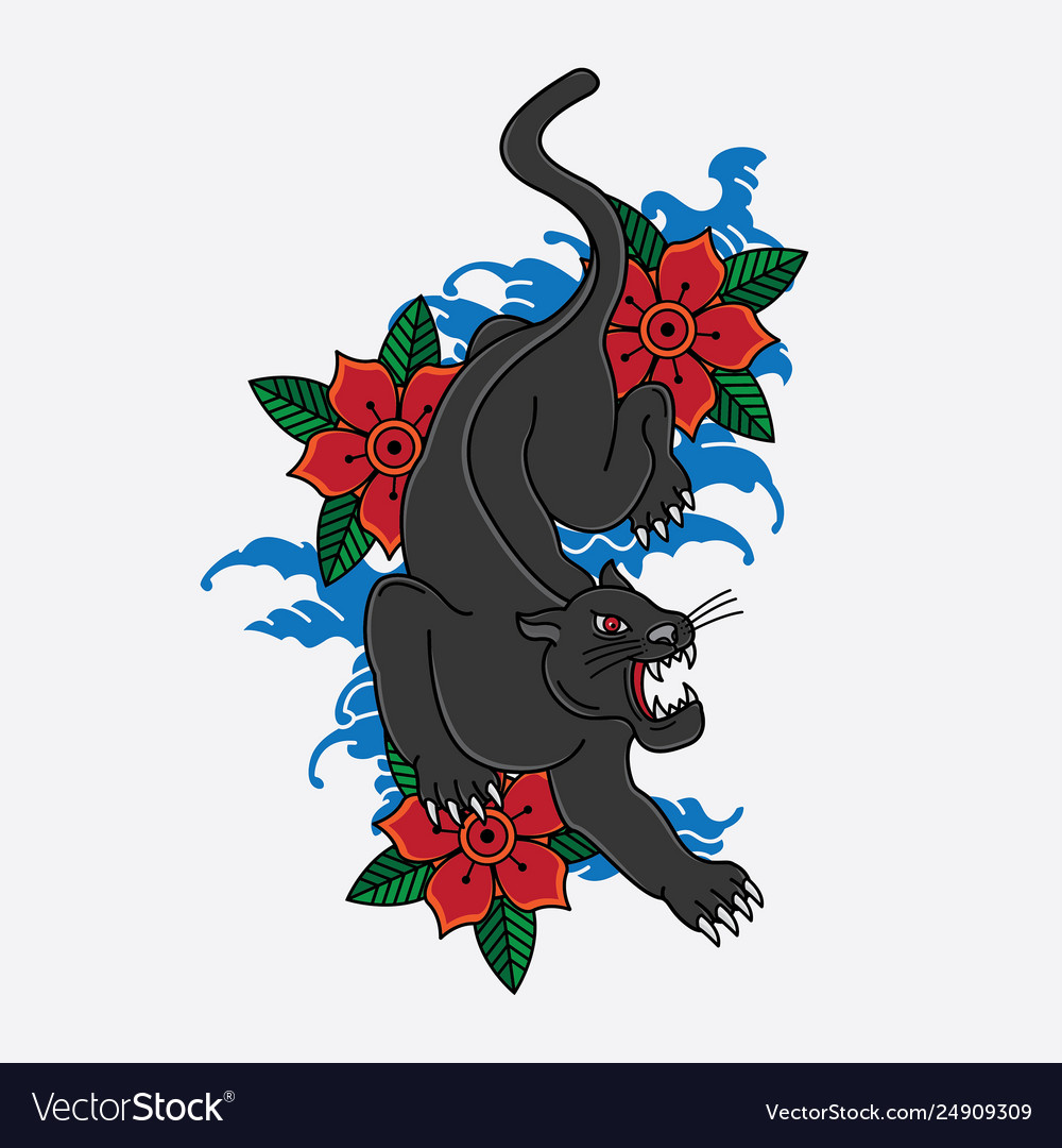 Black Panther Tattoo White Background Download High Resolution Digital Art  PNG Transparent Background Printable SVG Tattoo Stencil - Etsy