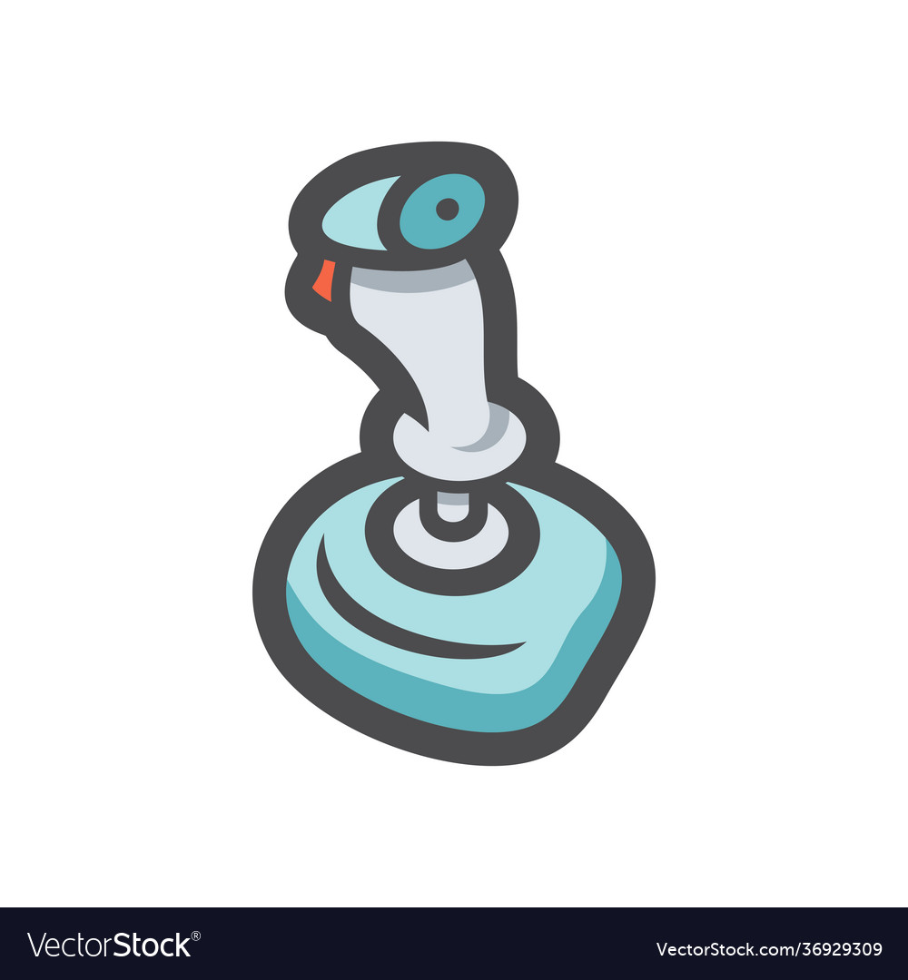 Joystick computer video game device icon vector image Joystick computer video game device icon