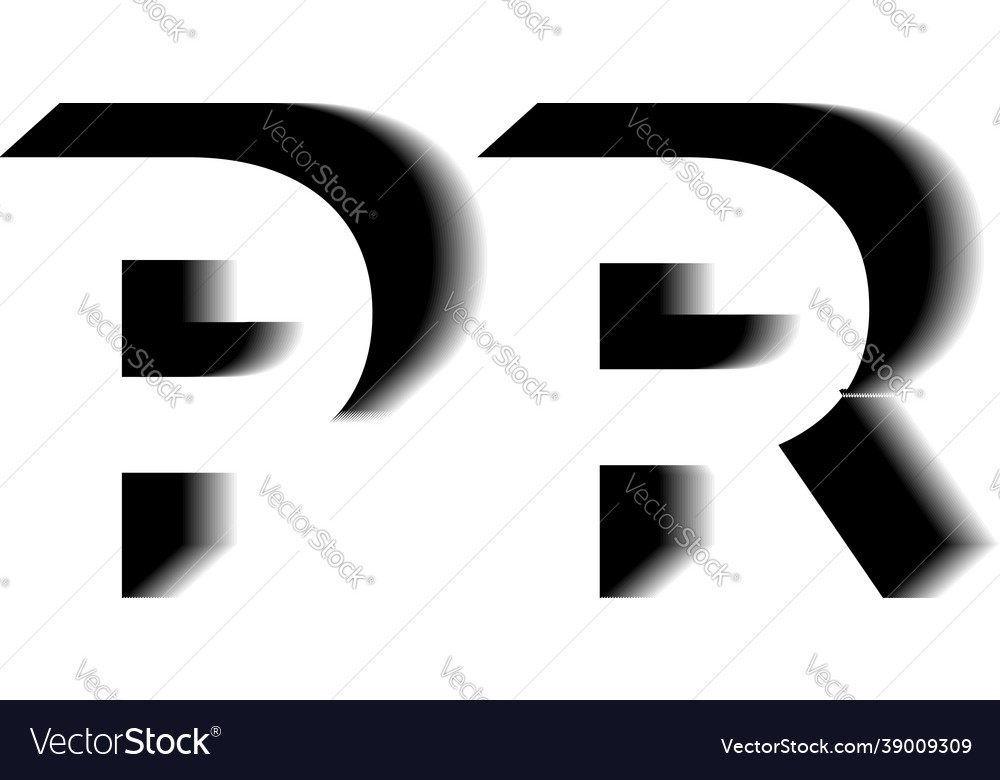 Pr monogram shadow shape style