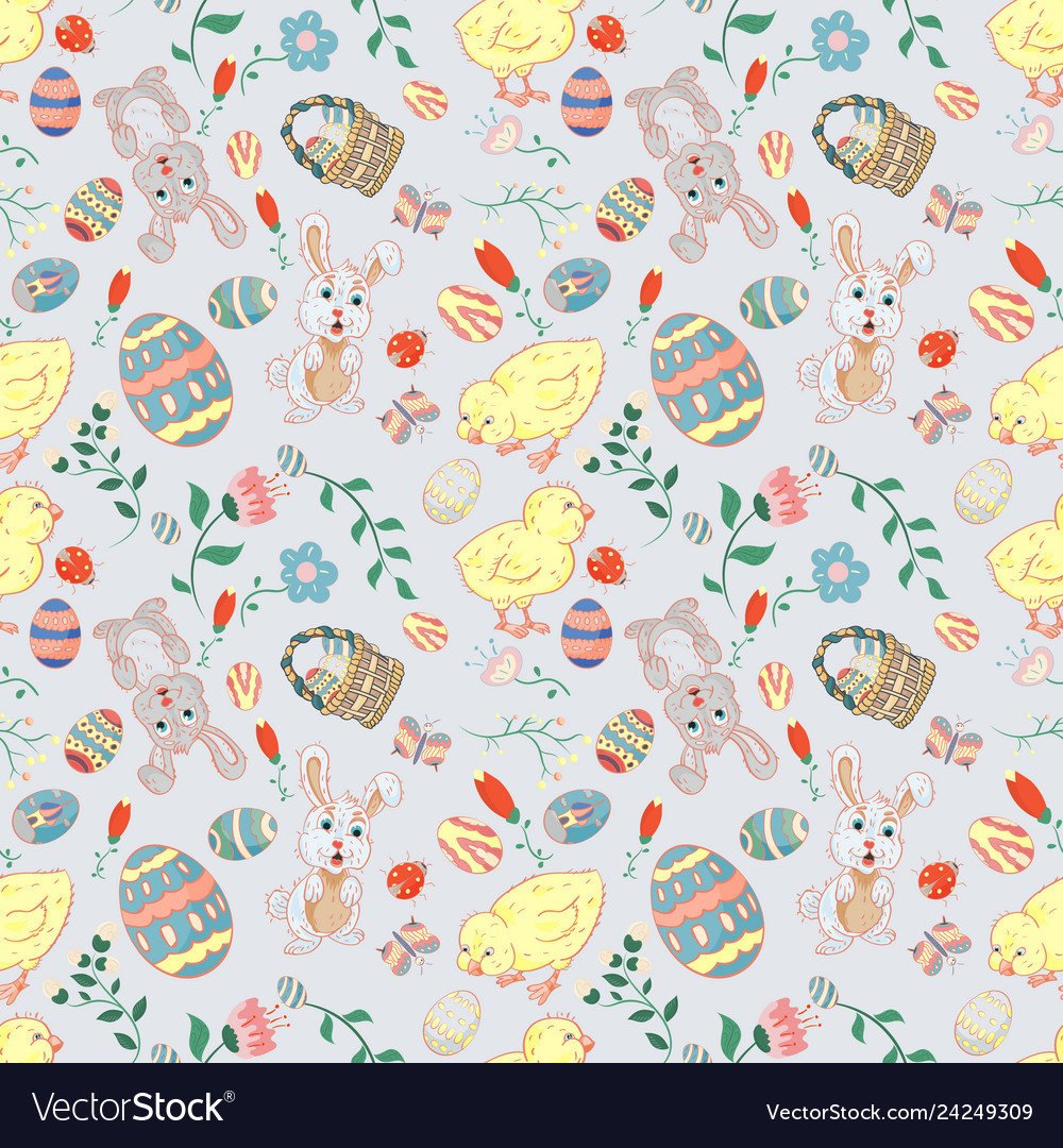 Seamless of 6 a pattern in children style