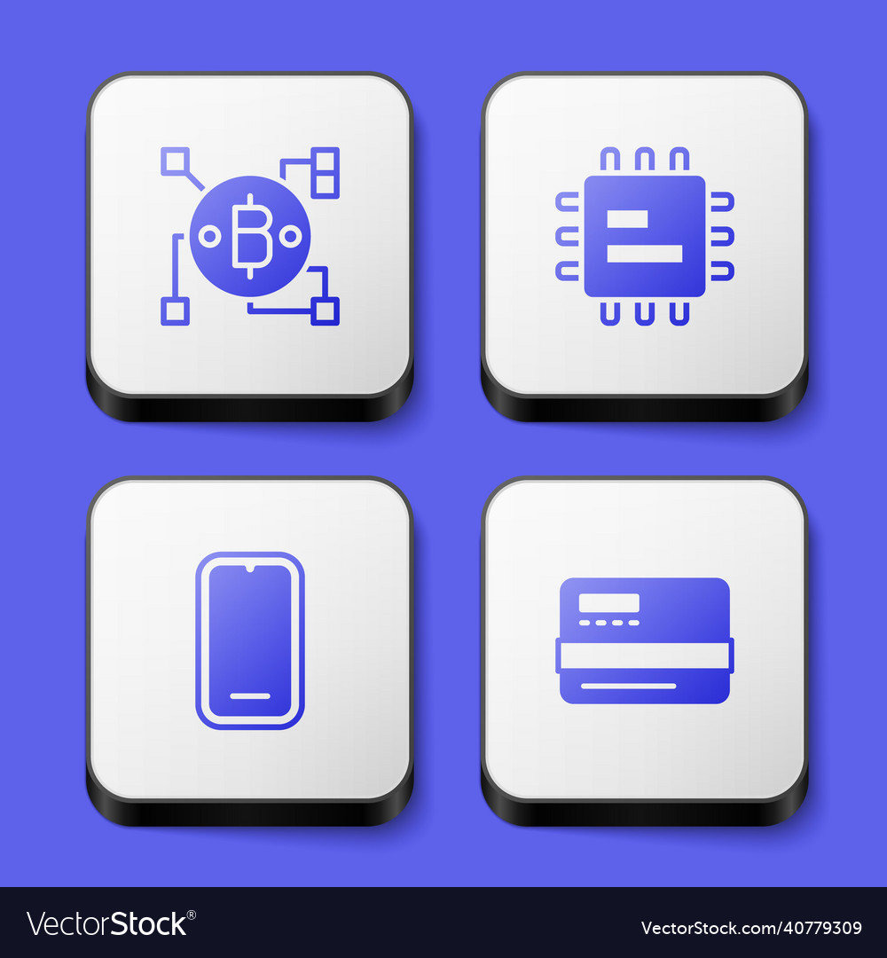 Set blockchain technology bitcoin processor cpu Vector Image Set blockchain technology bitcoin processor cpu