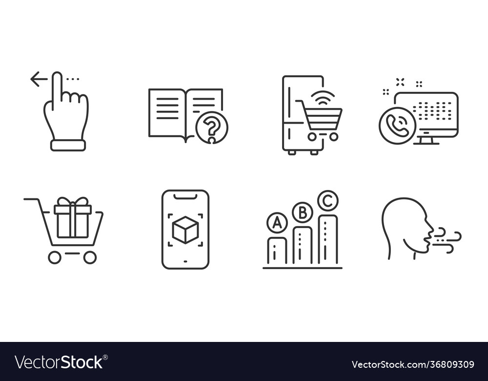 Shopping cart augmented reality and web call vector image Shopping cart augmented reality and web call