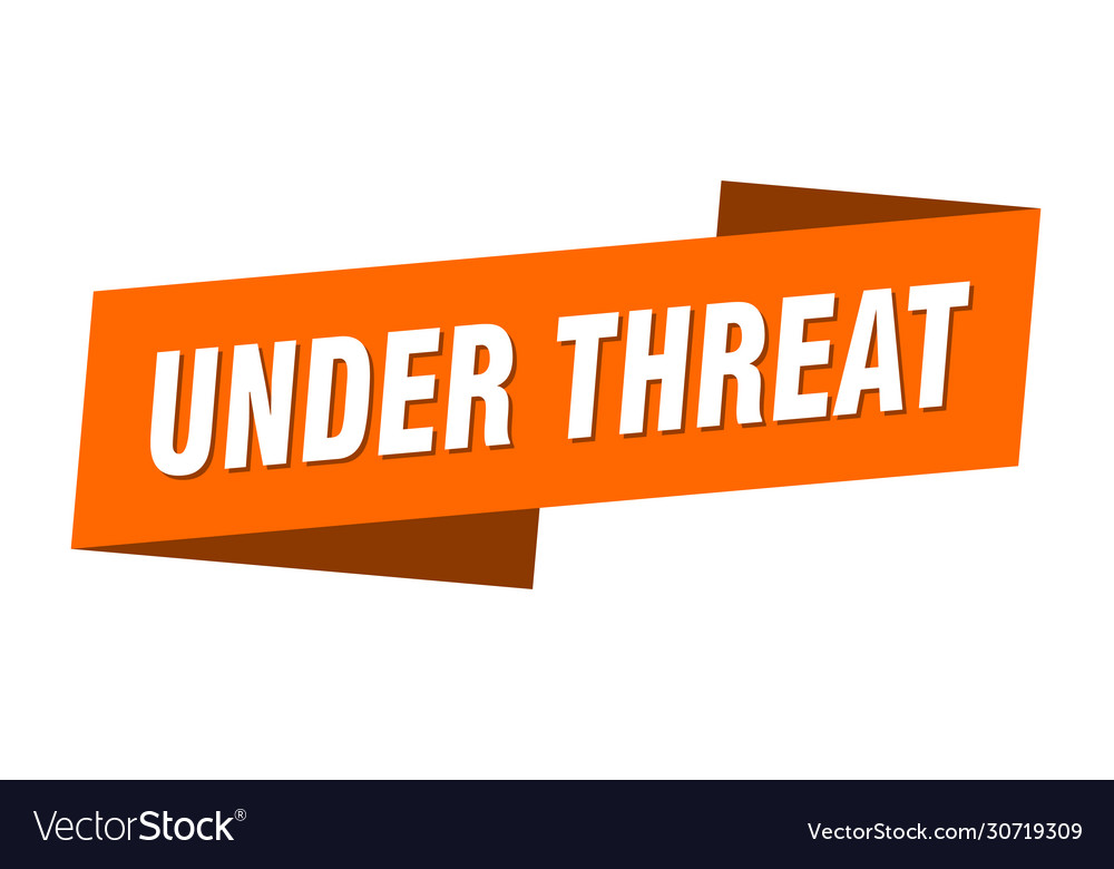 Under threat banner template ribbon