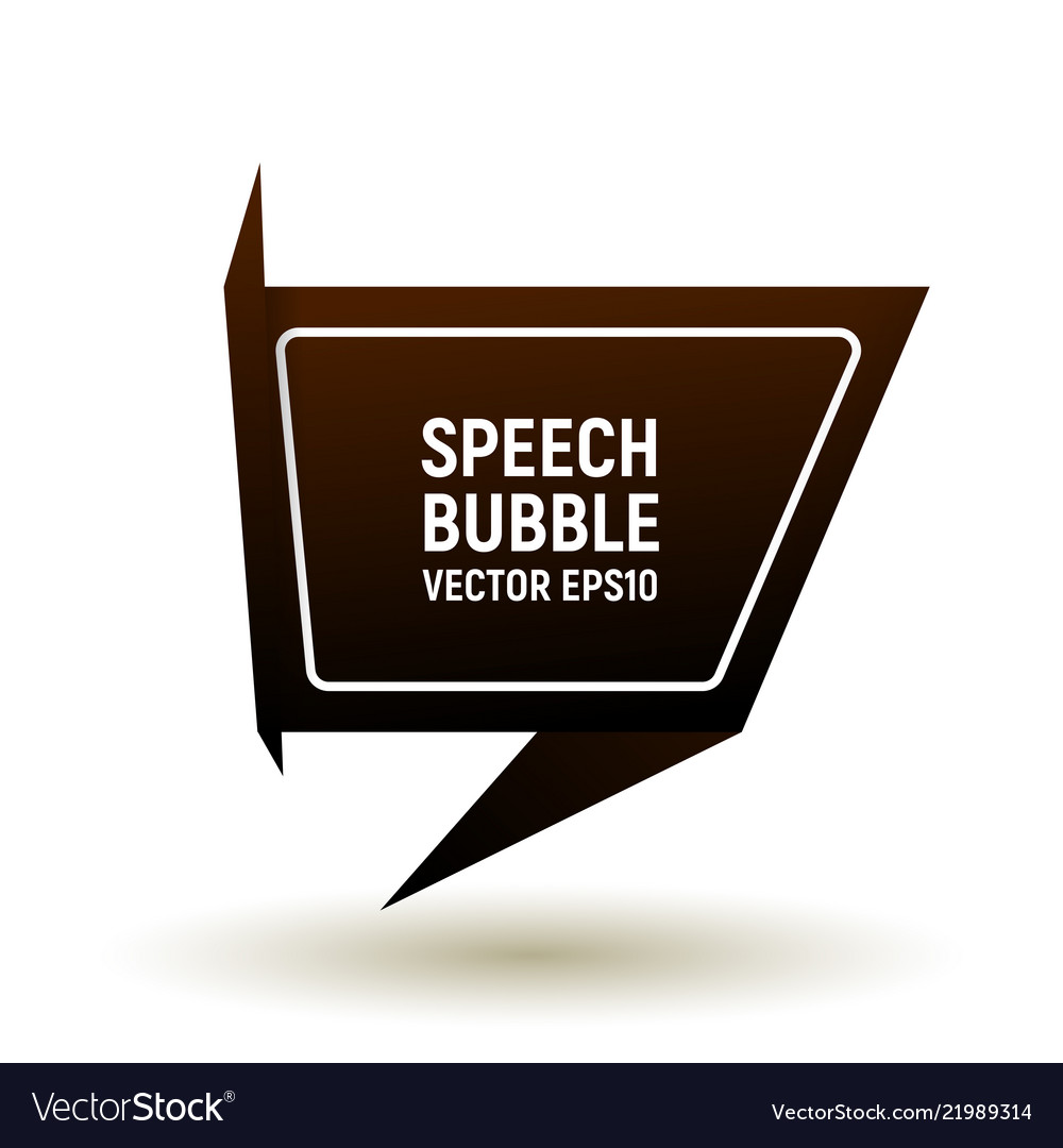 Bubble speech brown