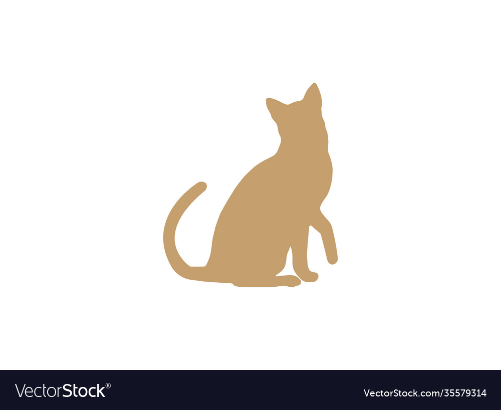 Cat silhouette logo design