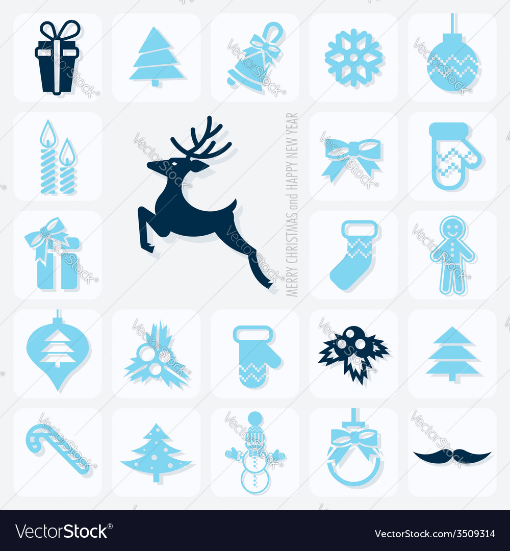 Christmas icons set