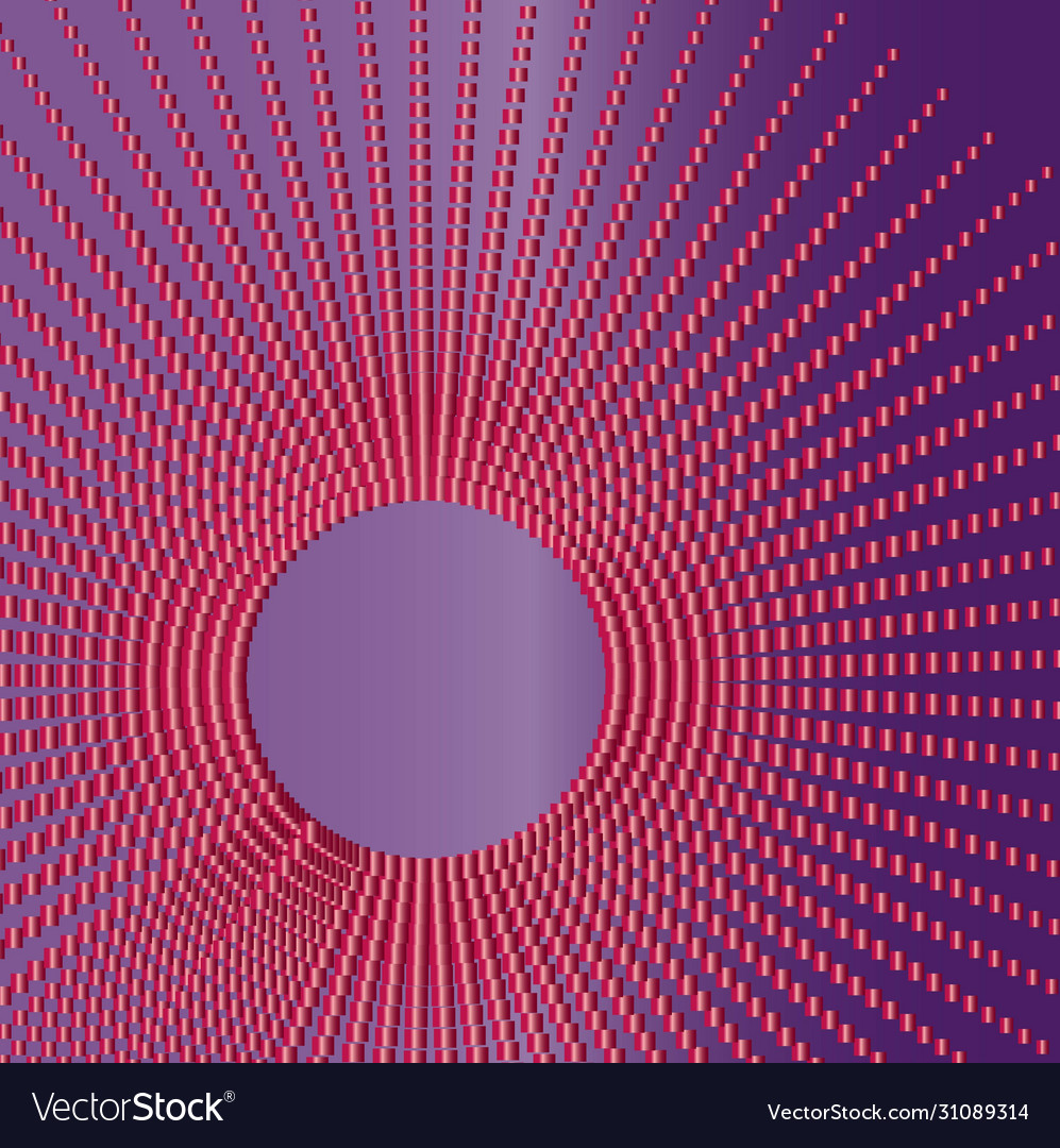 Circle with rays squares