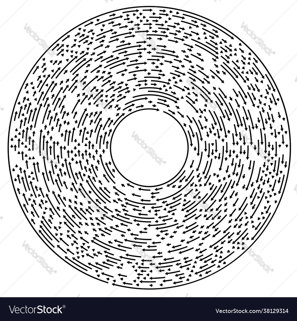 Circular cyclic arrows circle element vector image Circular cyclic arrows circle element