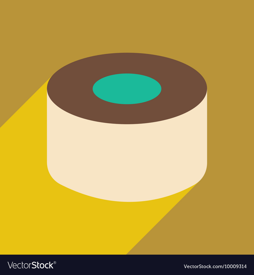 Flat with shadow icon and mobile application sushi