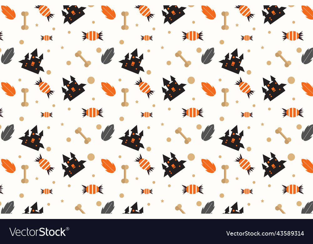 Halloween abstract pattern design with bones vector image Halloween abstract pattern design with bones