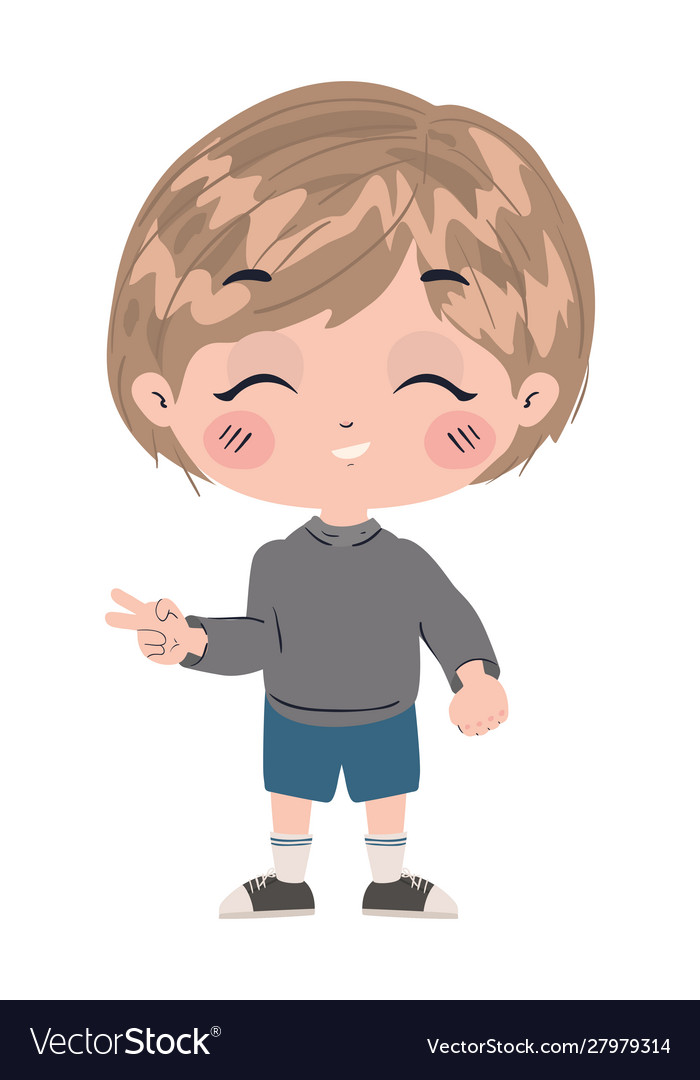 Isolated boy cartoon design