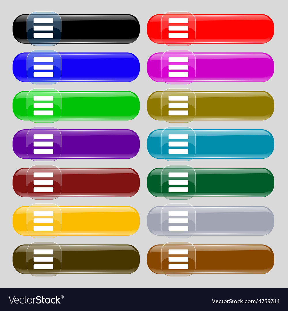 List menu content view options icon sign set from