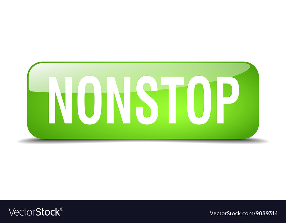 Nonstop green square 3d realistic isolated web