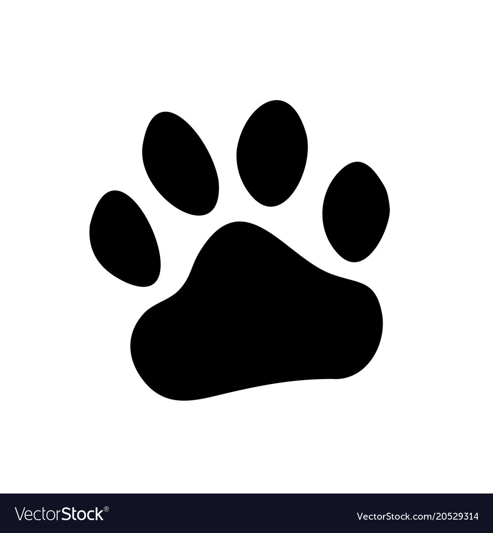 Paw prints logo isolated