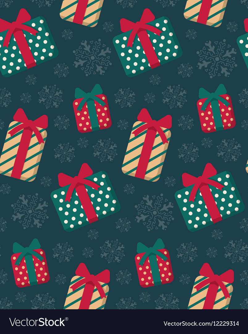 Present boxes seamless pattern