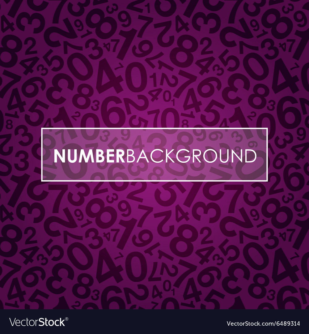 Purple Number Pattern Background