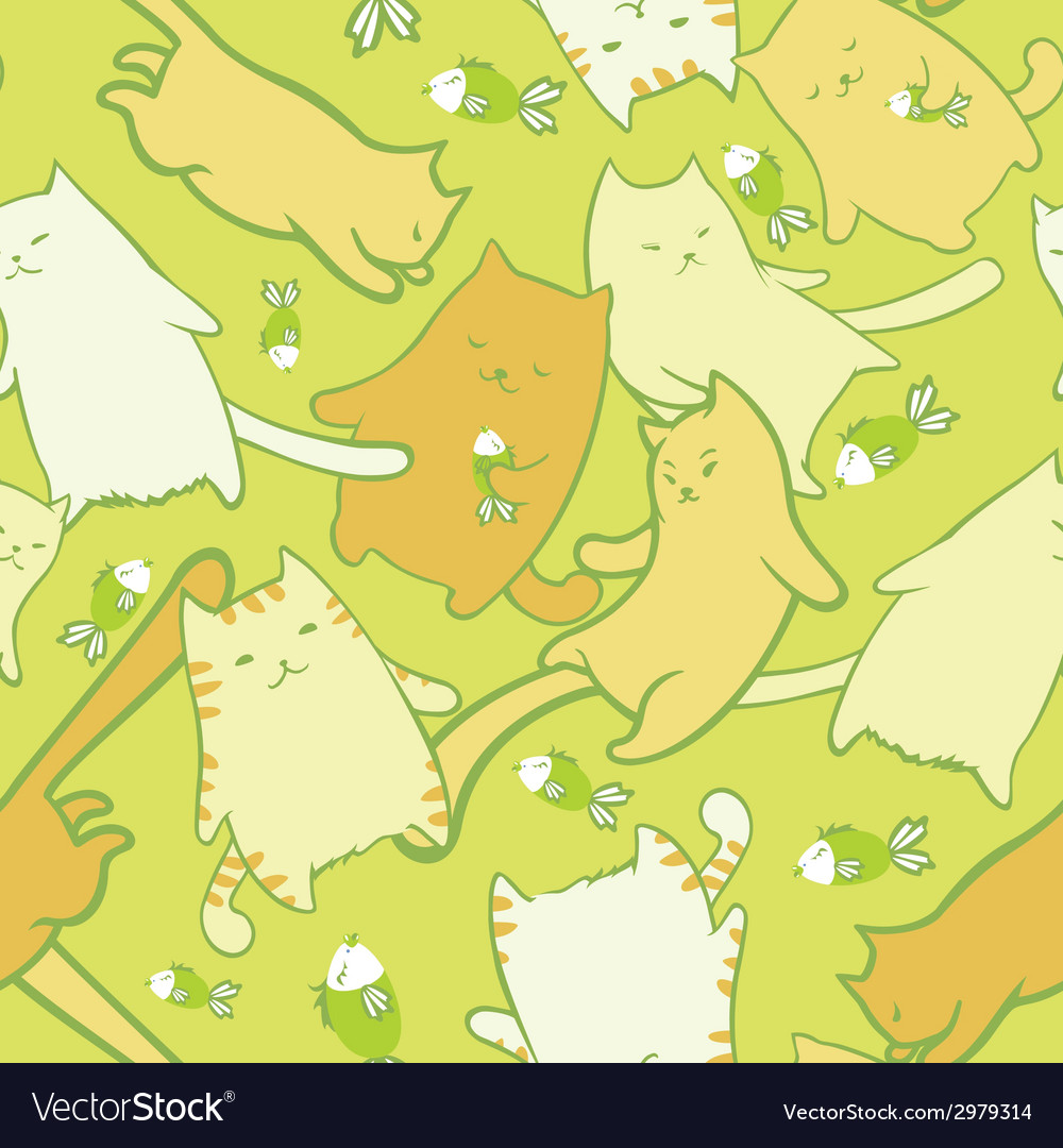 Nahtlose Textur mit lustigen Cartoon Katzen
