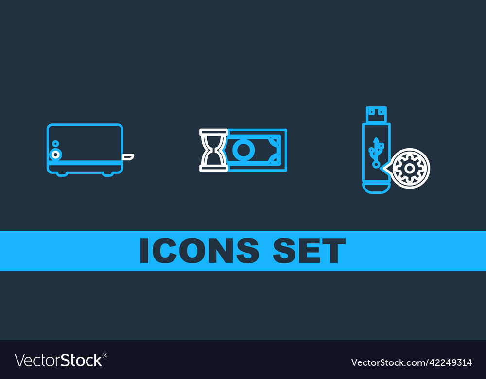 Set line usb flash drive setting toaster and fast