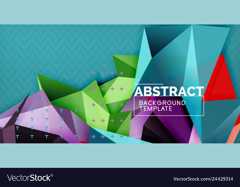 Triangular low poly background design vector image Triangular low poly background design