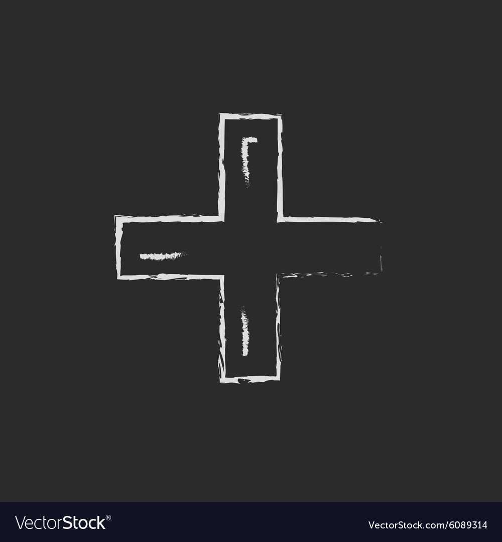 Turn up the volume button icon drawn in chalk