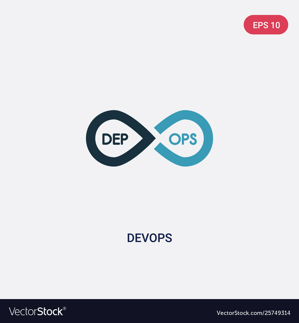 Two color devops icon from technology concept