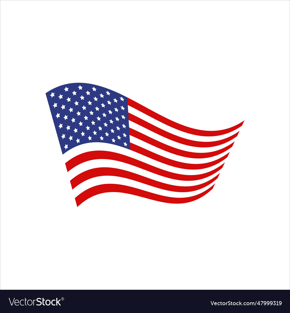 American flag patriotic symbol of the usa Vector Image