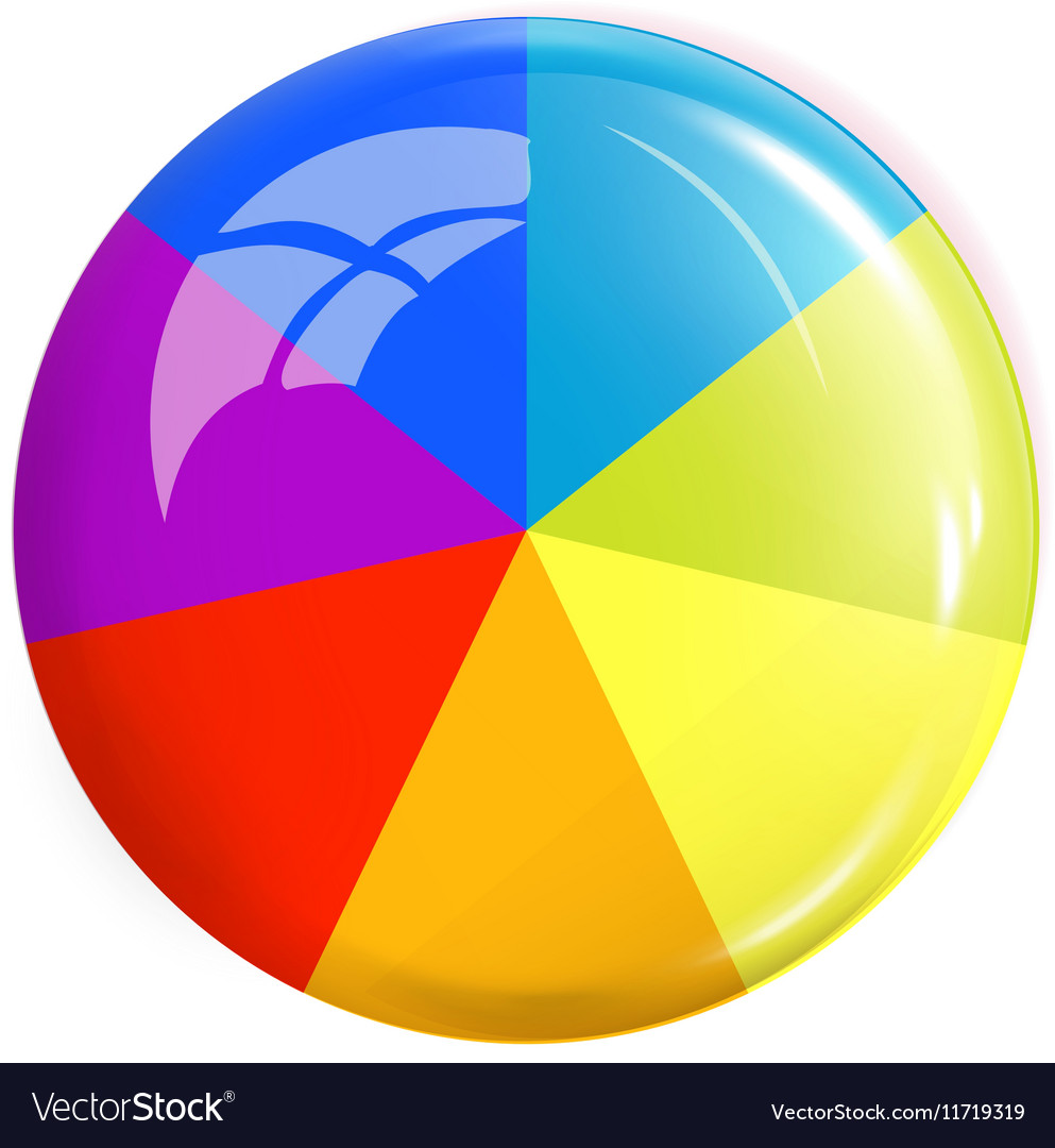 Colored button design element Royalty Free Vector Image