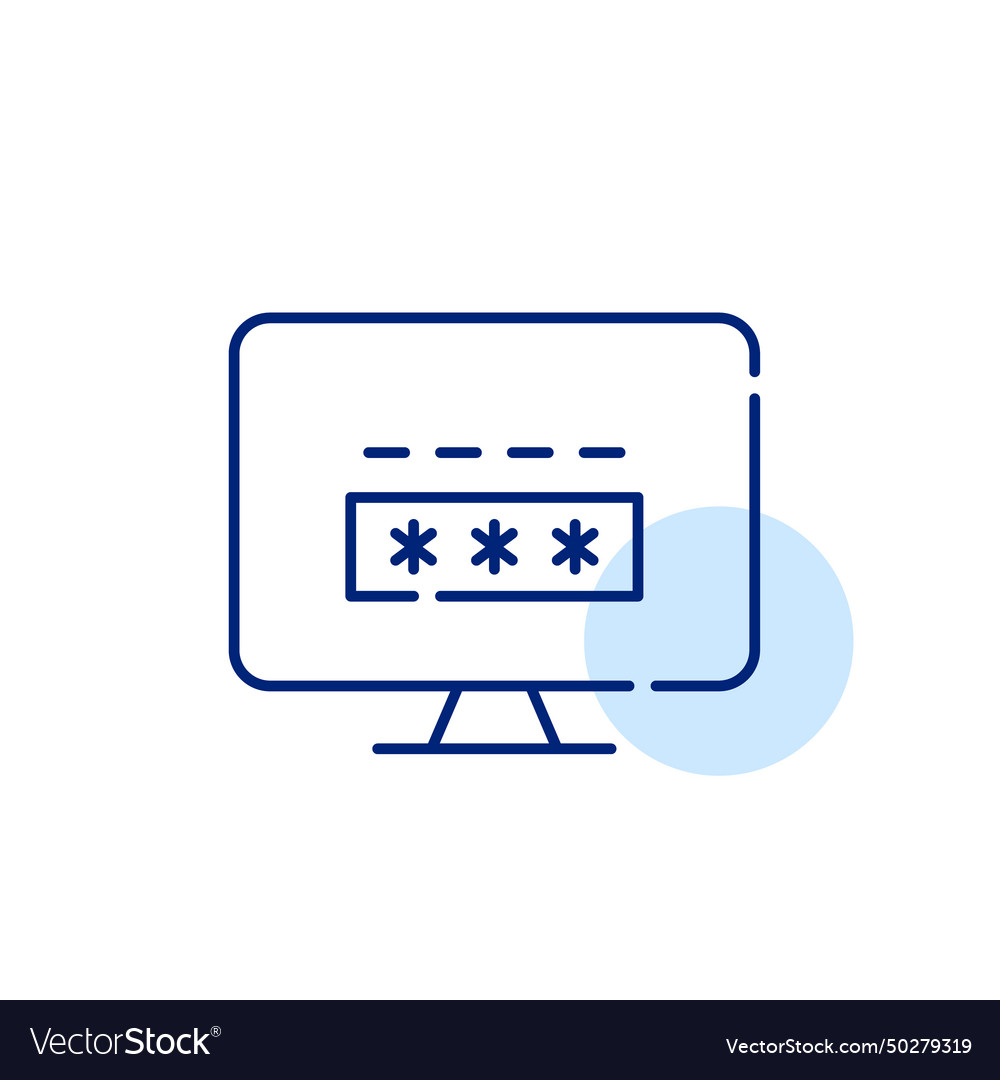 Computer user account login profile security vector image Computer user account login profile security