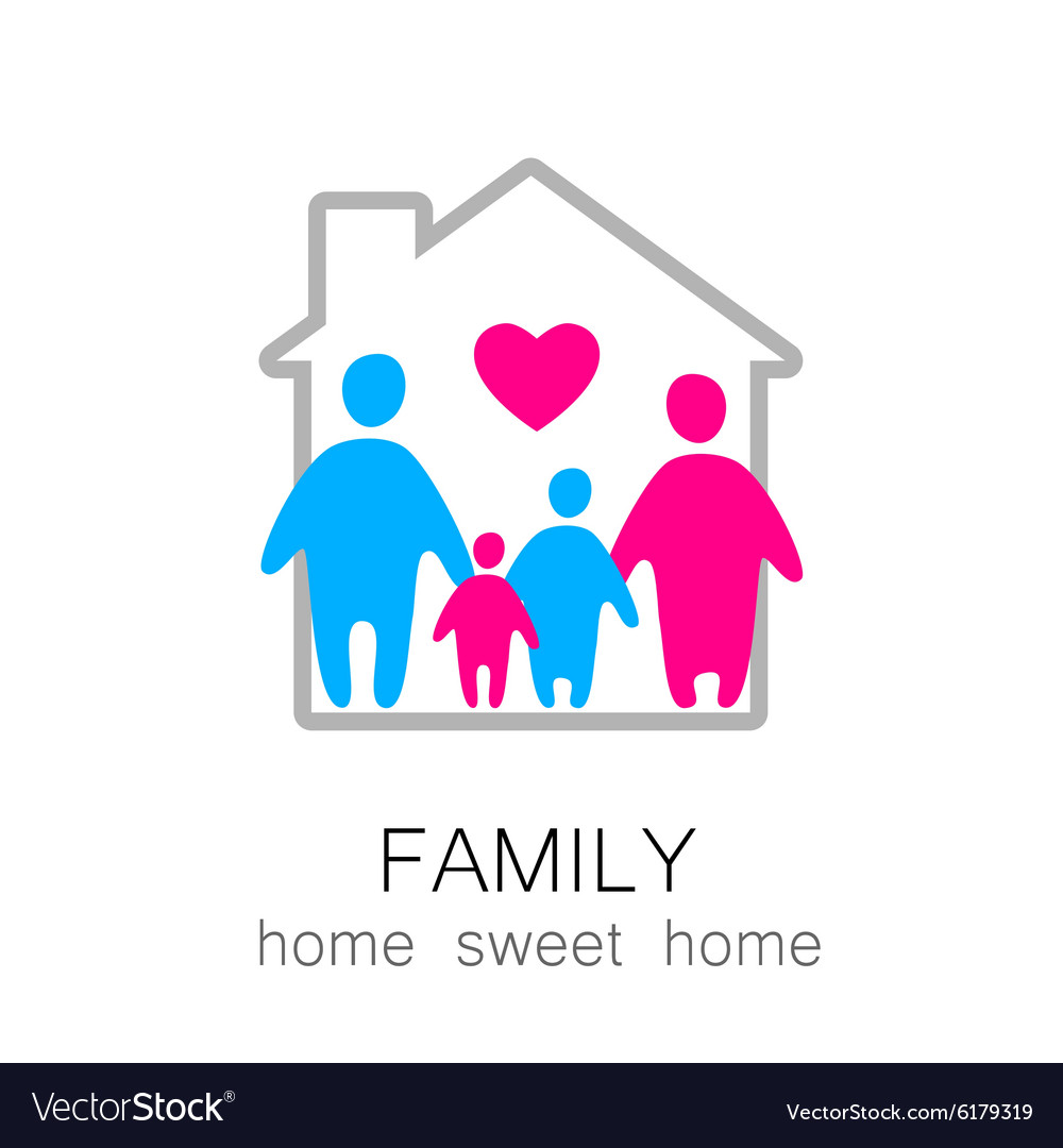 Download Family sweet home Royalty Free Vector Image - VectorStock